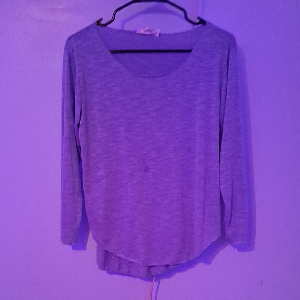 Gray Relaxed Fitted Blouse
